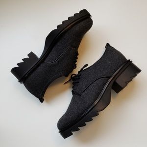 ZARA dark heather grey shoes boots